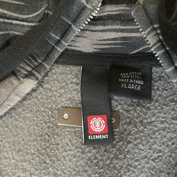 Y2K Year 2000 Element Black and Gray Hoodie. - Picture 3 of 5